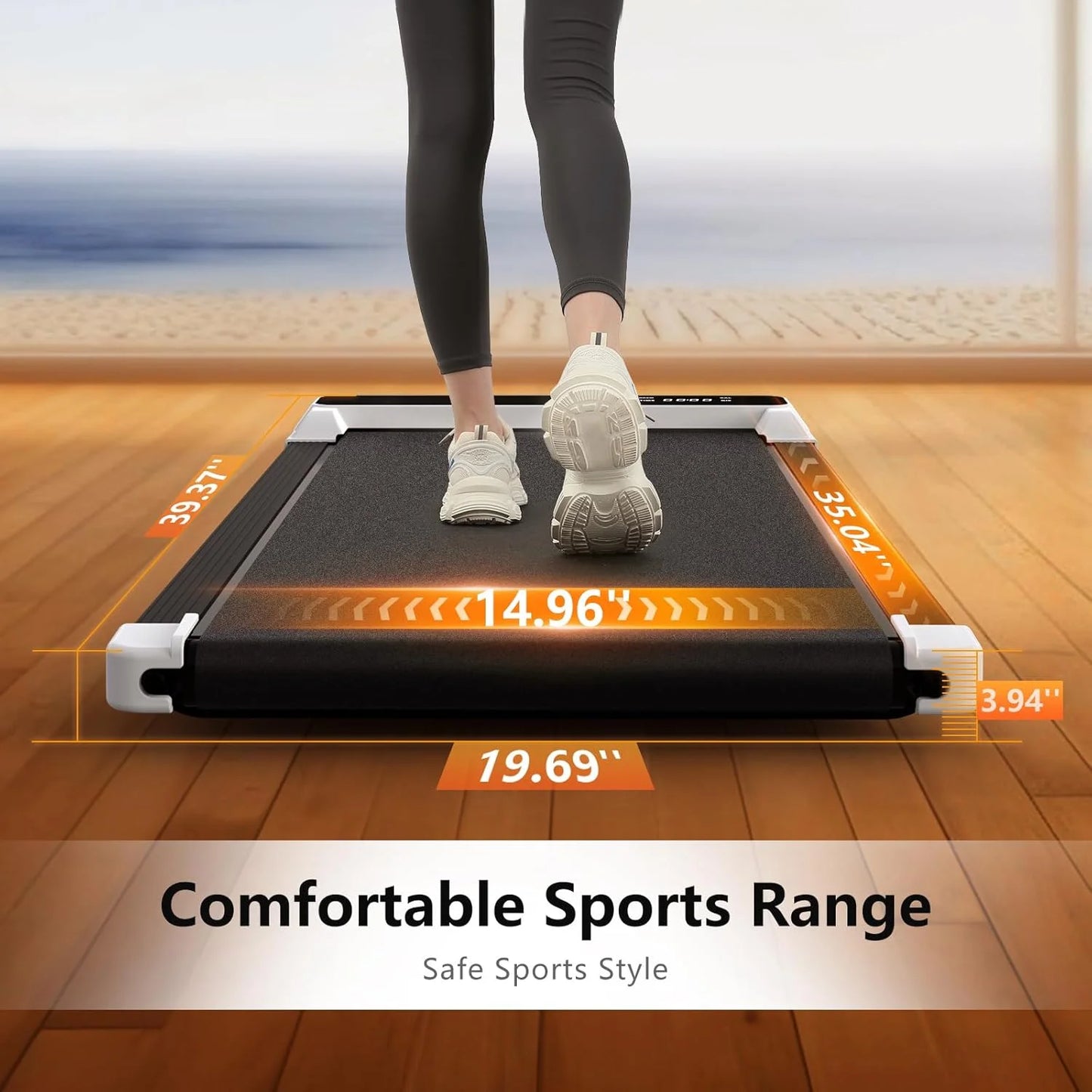 Walking Pad with Incline, Walking Pad Treadmill 2 in 1 Walking Pad for Walking and Jogging, 2.5HP Compact Treadmill for Home Office with Remote Control, LED Display